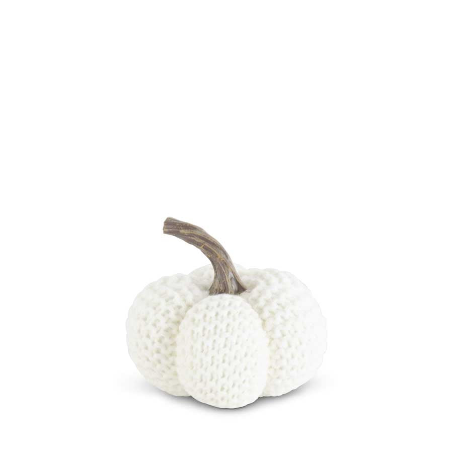 White Knit Pumpkin (S)