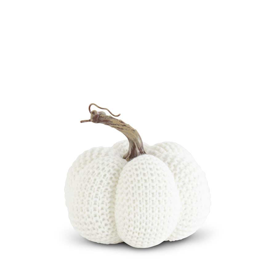 White Knit Pumpkin (L)