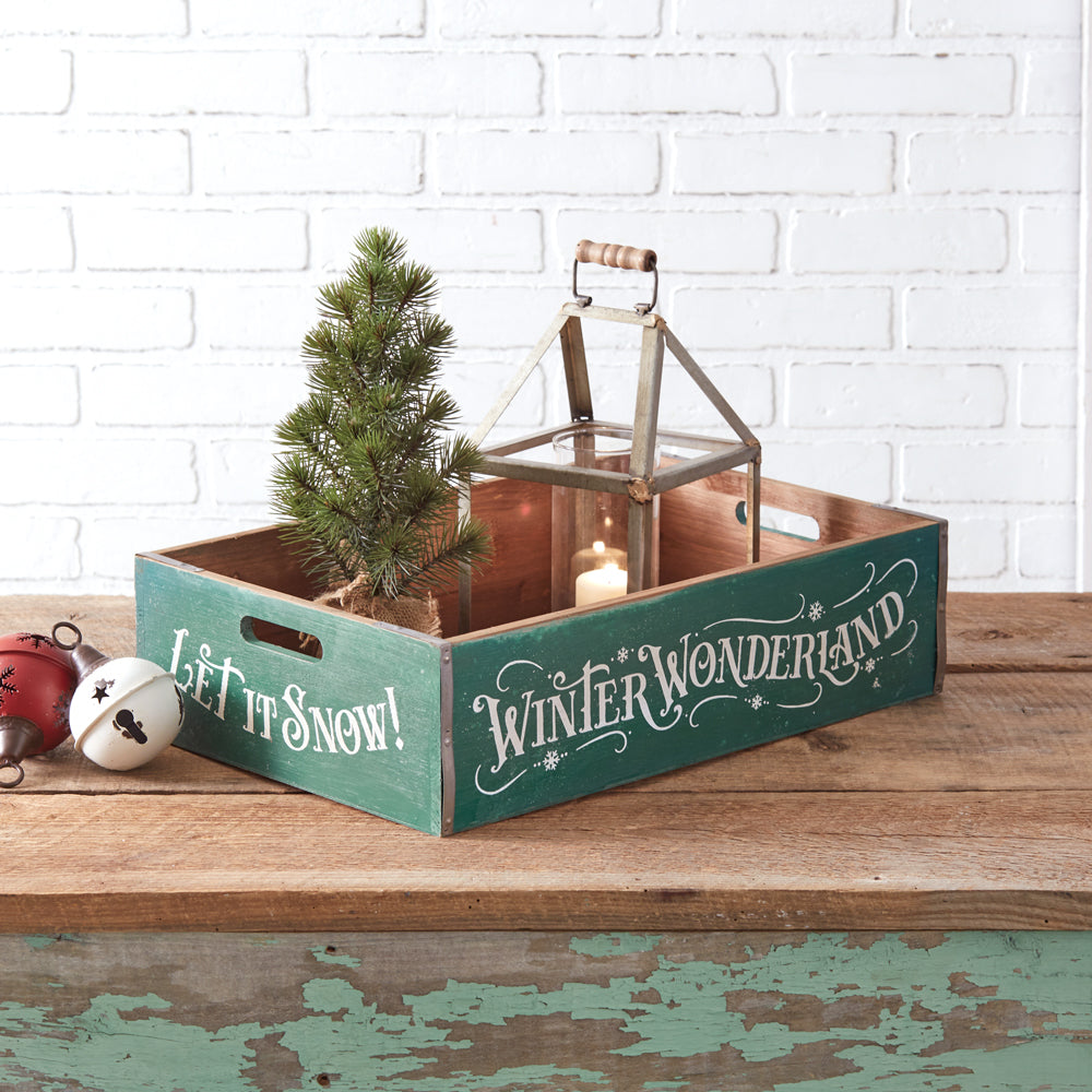 Winter Wonderland Wooden Crate