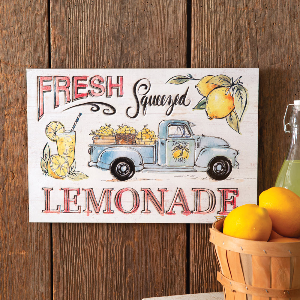 Watercolor Inspired Fresh Squeezed Lemonade Wall Art