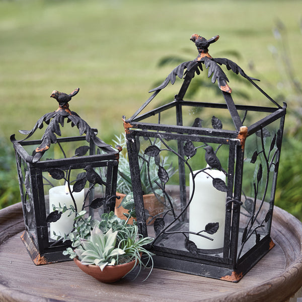 Rustic Woodland Lanterns (S/2)