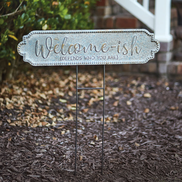 Welcome-ish Garden Stake