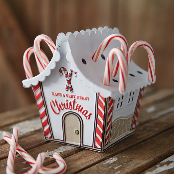 Gingerbread House Candy Cane Display