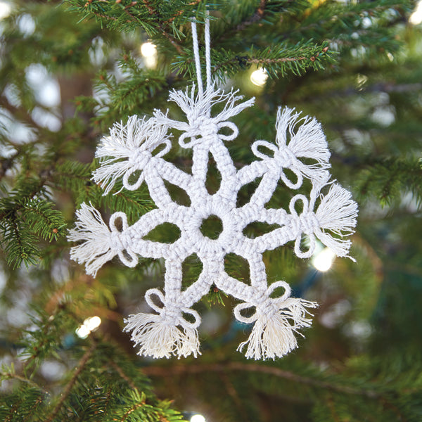 Macrame Snowflake Ornament (S/4)