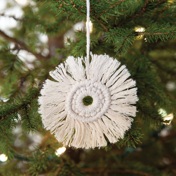 Macrame Wreath Ornament (S/4)