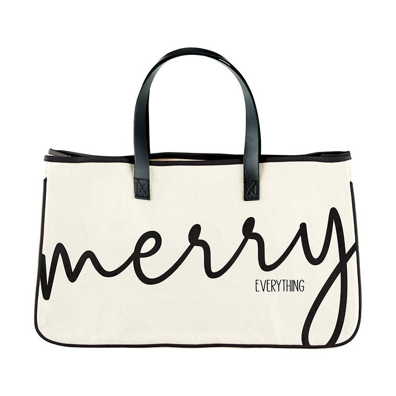 Merry Everything Canvas & Leather Tote