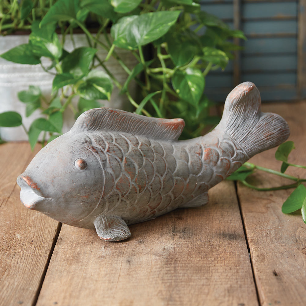 Large Koi Fish Garden Statue