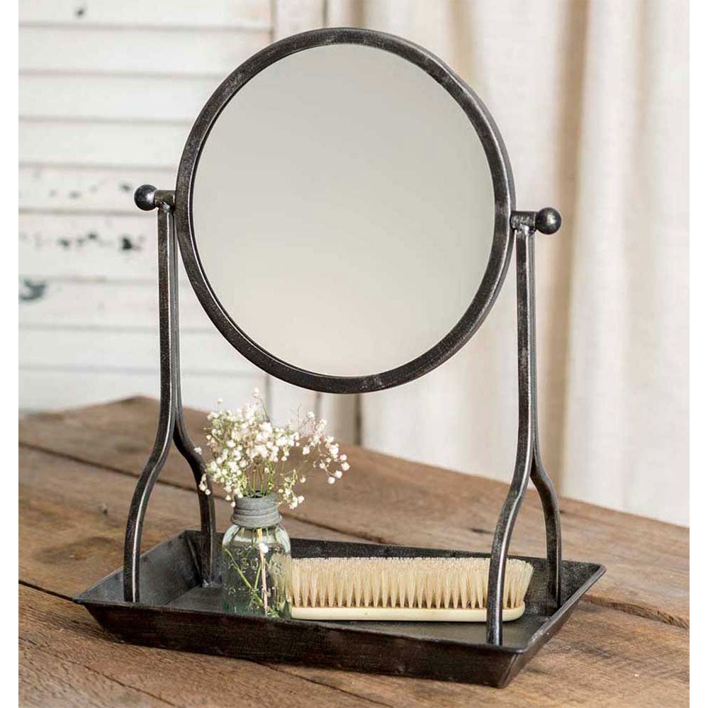 Vanity Tray with Round Mirror (5609909092509)