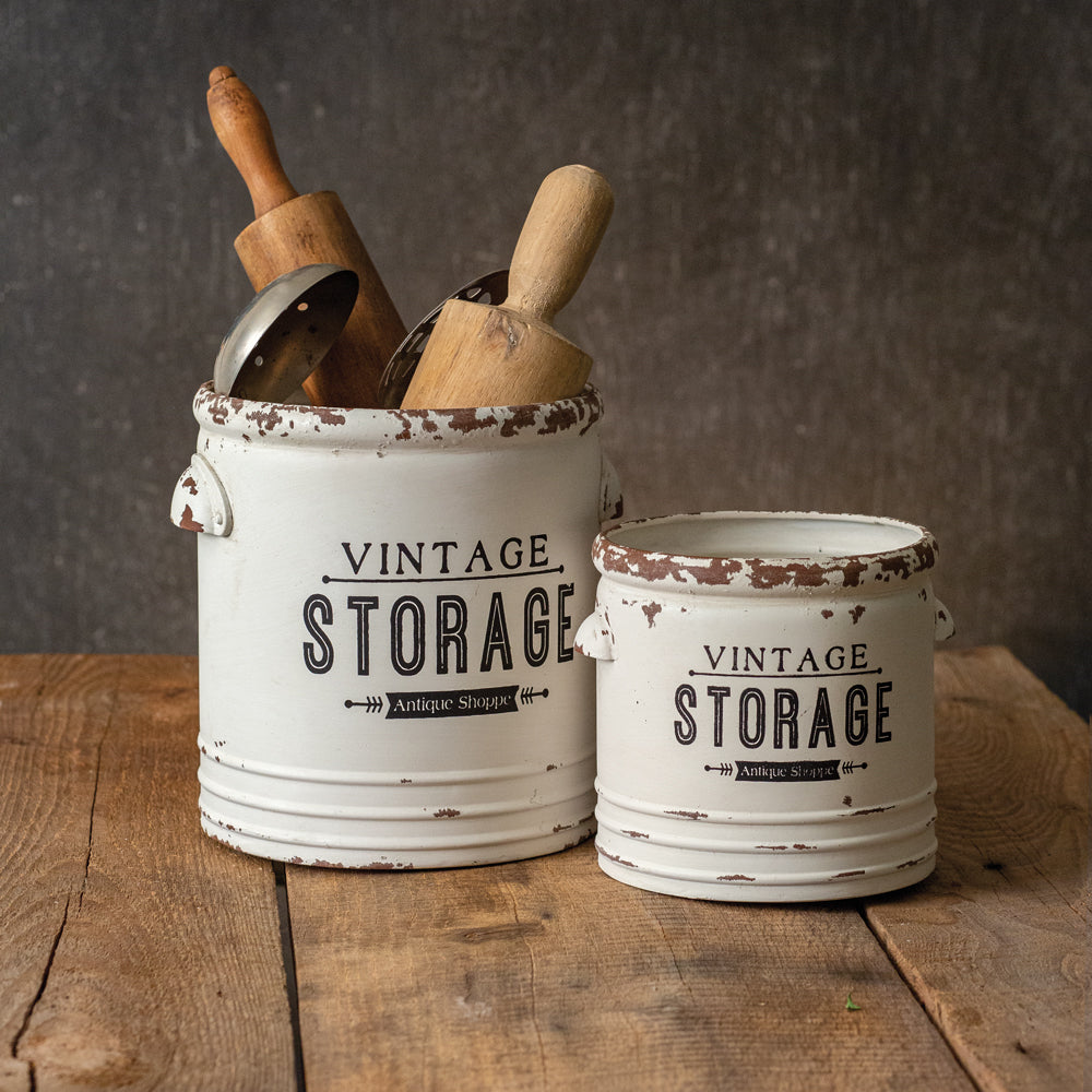 Vintage Styled Storage Containers (S/2)