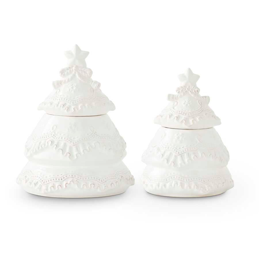 Shabby Chic Tree Canisters (S/2)