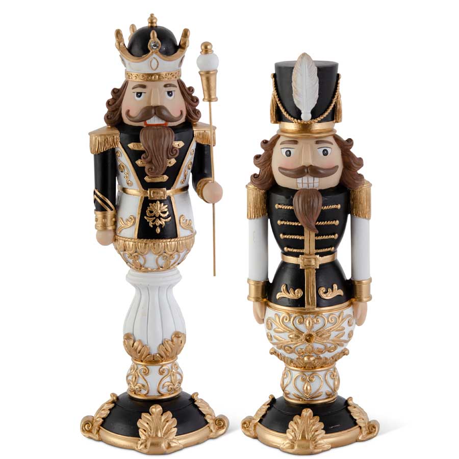 Black, White and Gold Nutcrackers (S/2)