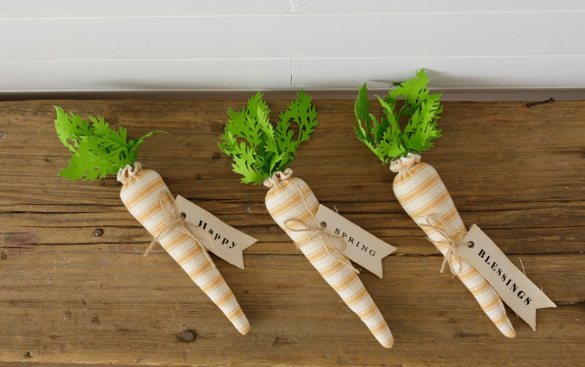 Fabric Striped Carrots (S/3)