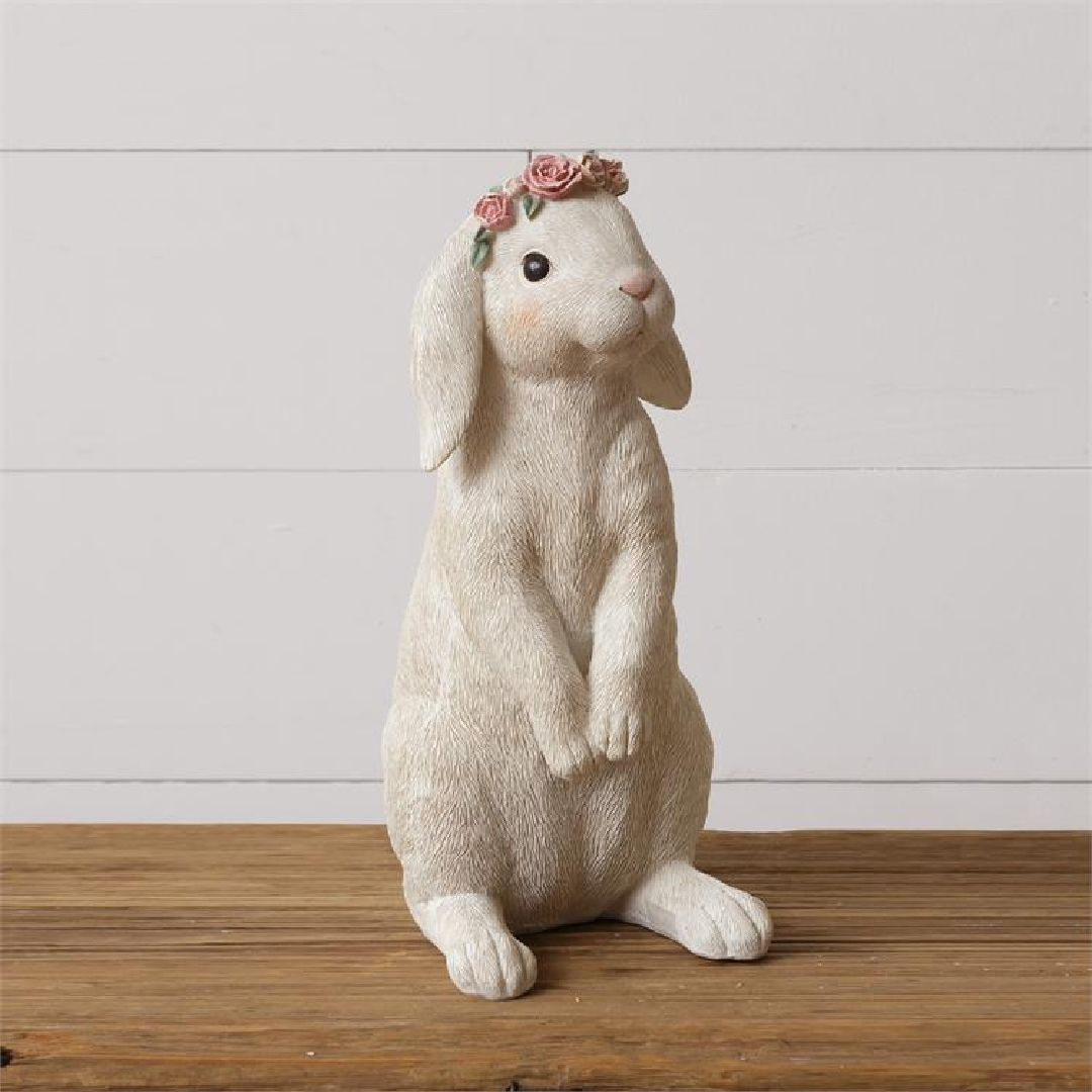 Standing Bunny w/ Floral Crown