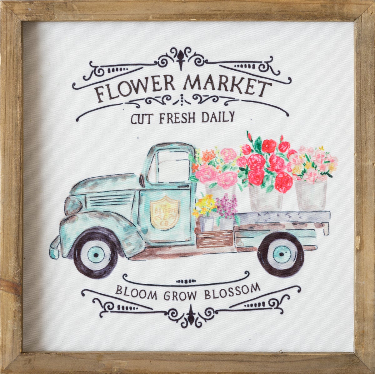 Flower Market Canvas Sign