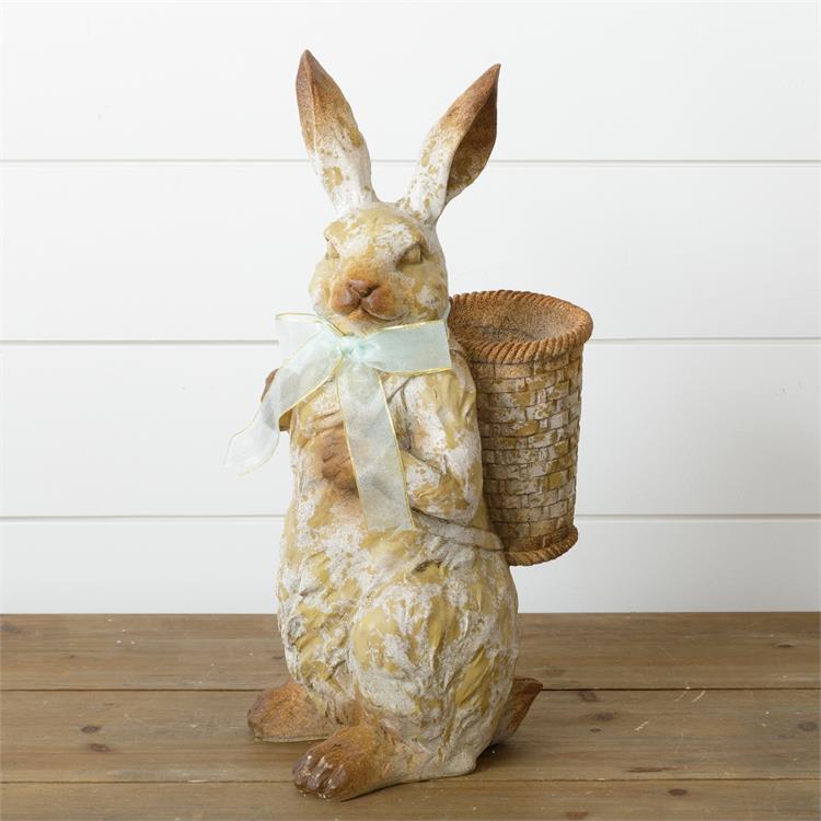 Standing Cottage Bunny w/ Basket