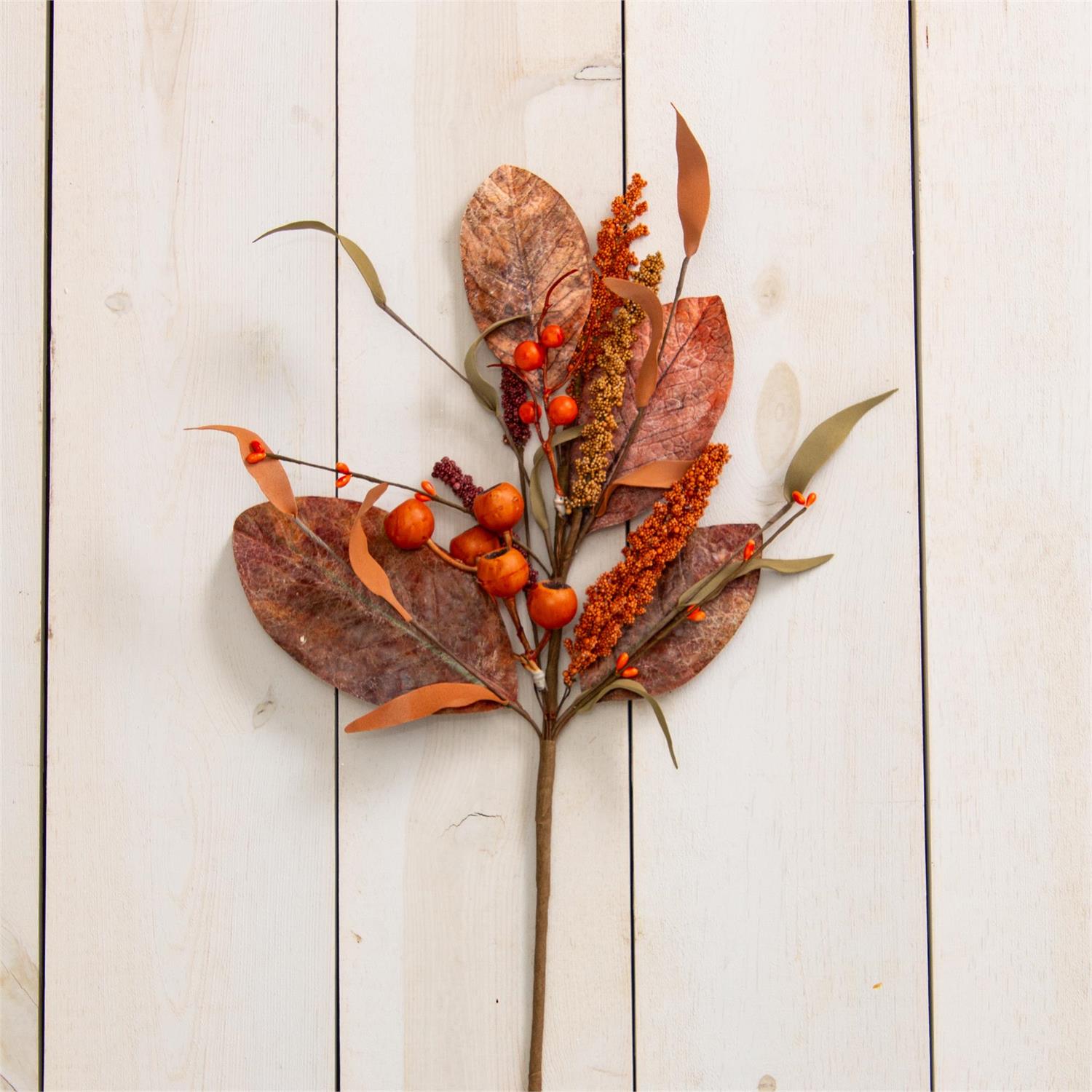 Pods, Leaves, Fall Foliage Stem (S/2)