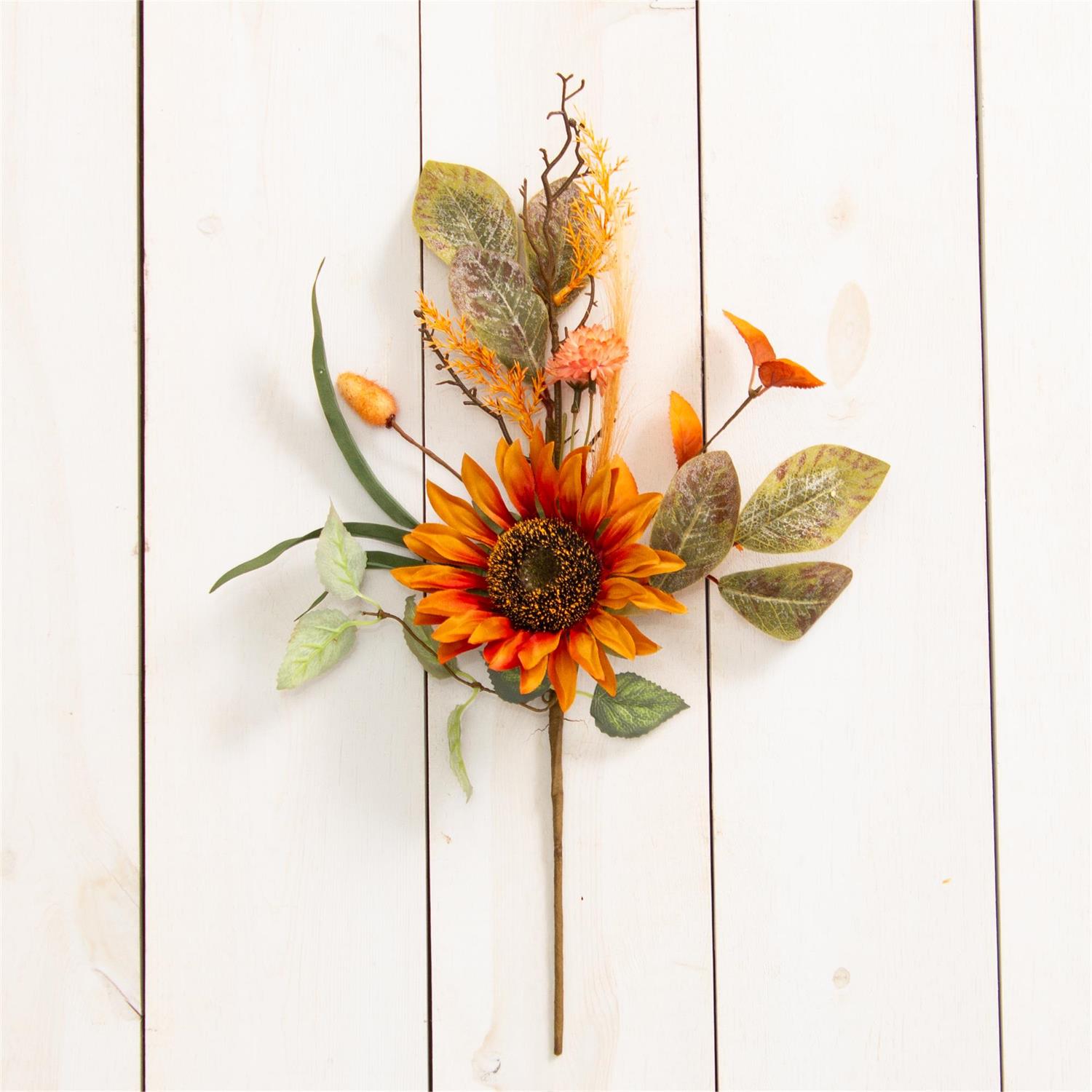 Sunflower And Foliage Mix Stem (S/3)