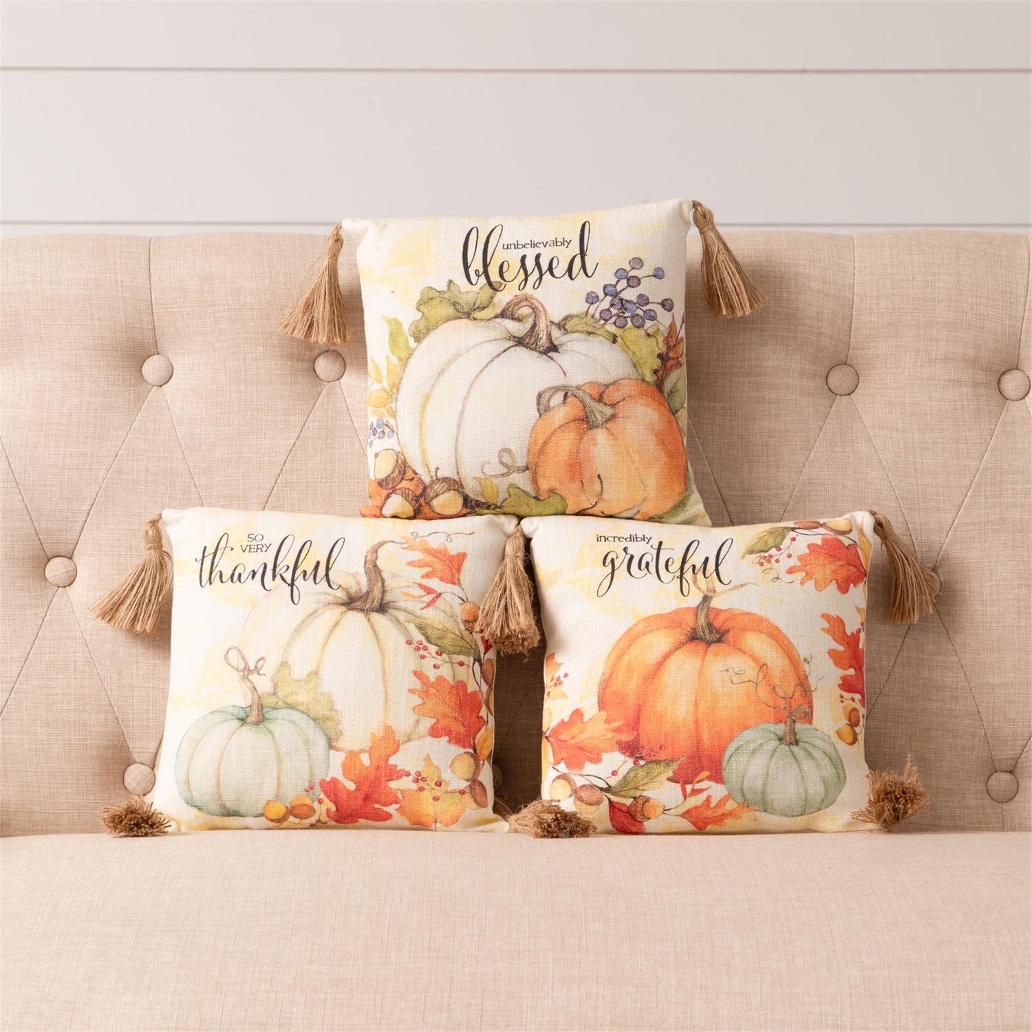 Pumpkin PIllows (S/3)