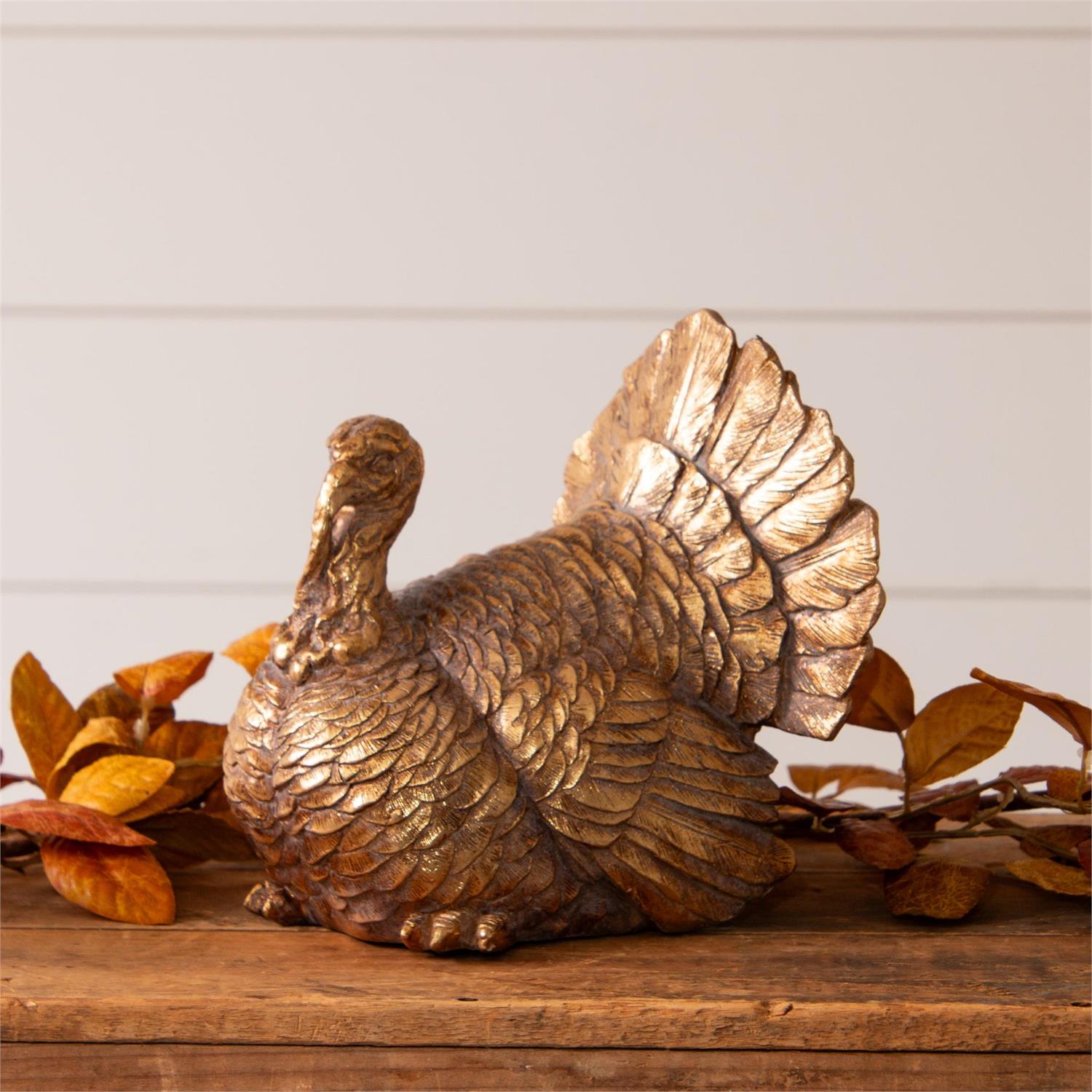 Gold Tone Turkey Figurine