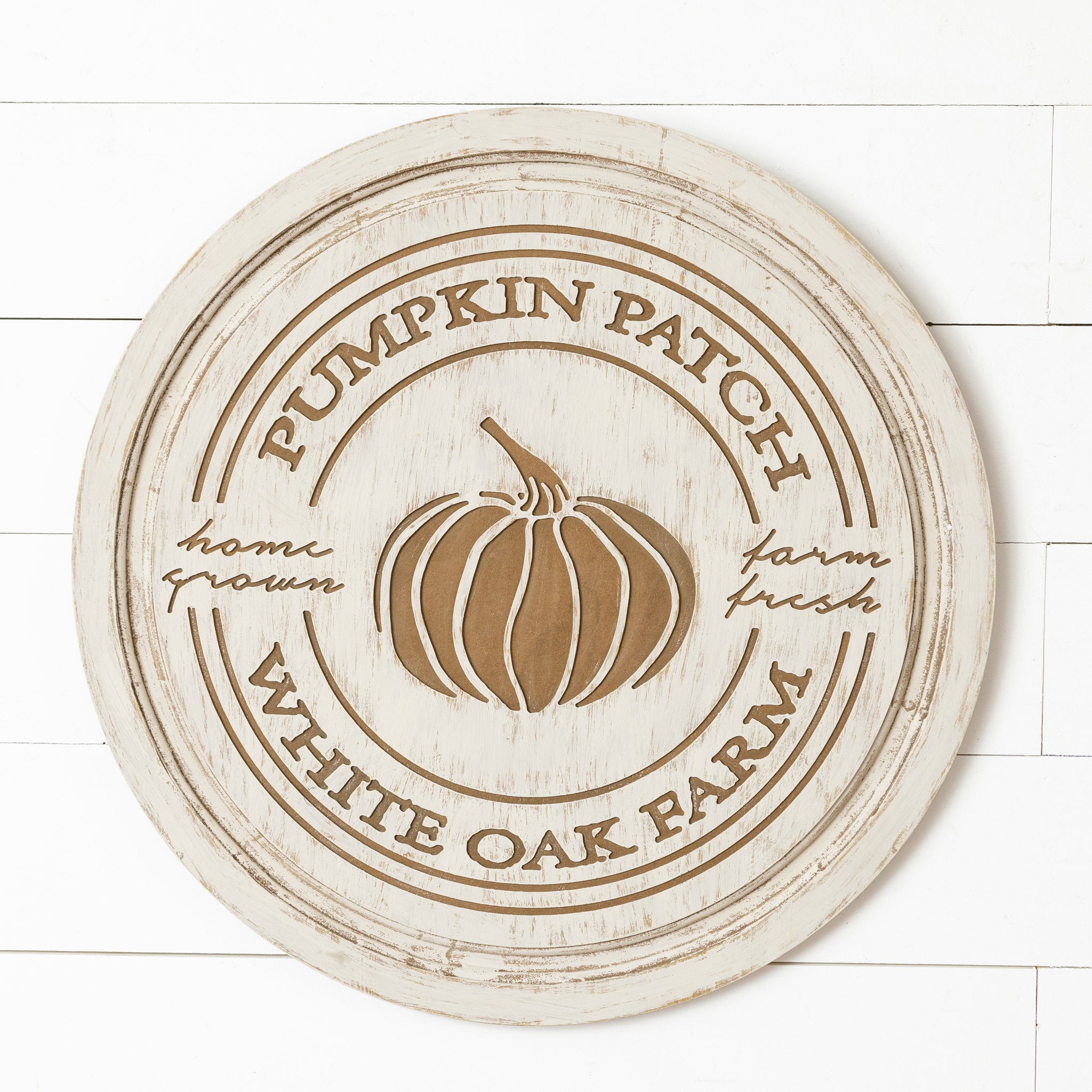 Wooden Engraved Pumpkin Patch Wall Art