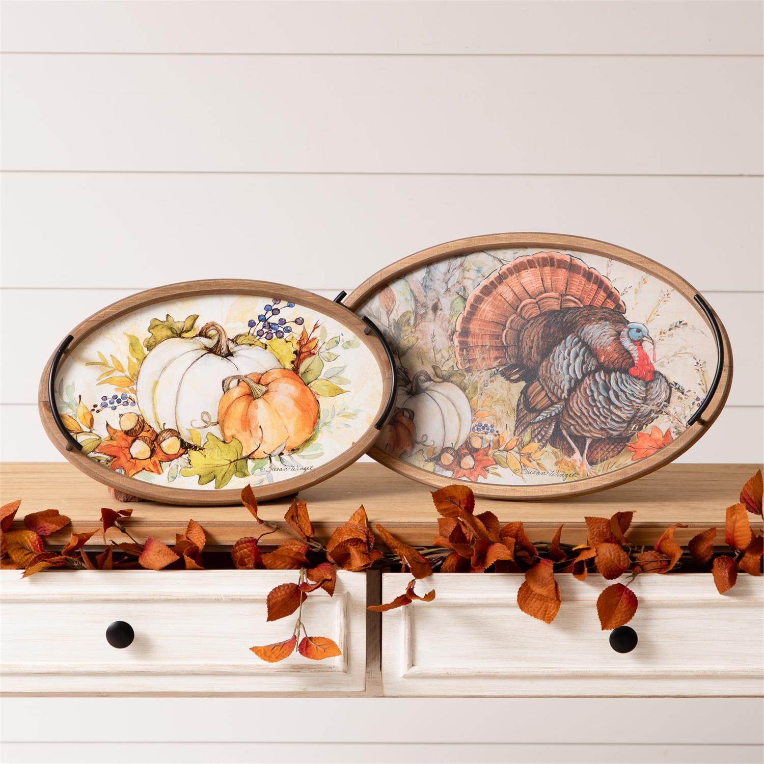 Turkey and Pumpkin Trays