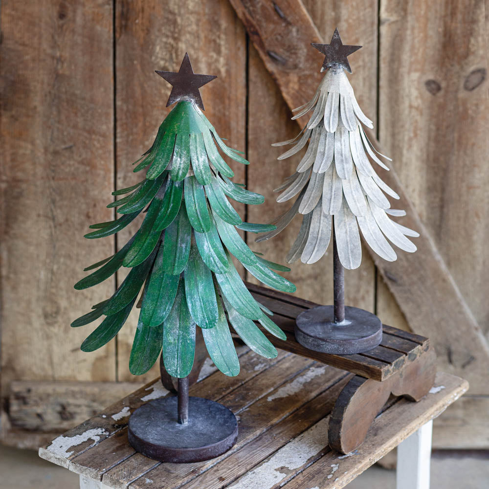 Metalwork Christmas Trees (S/2)