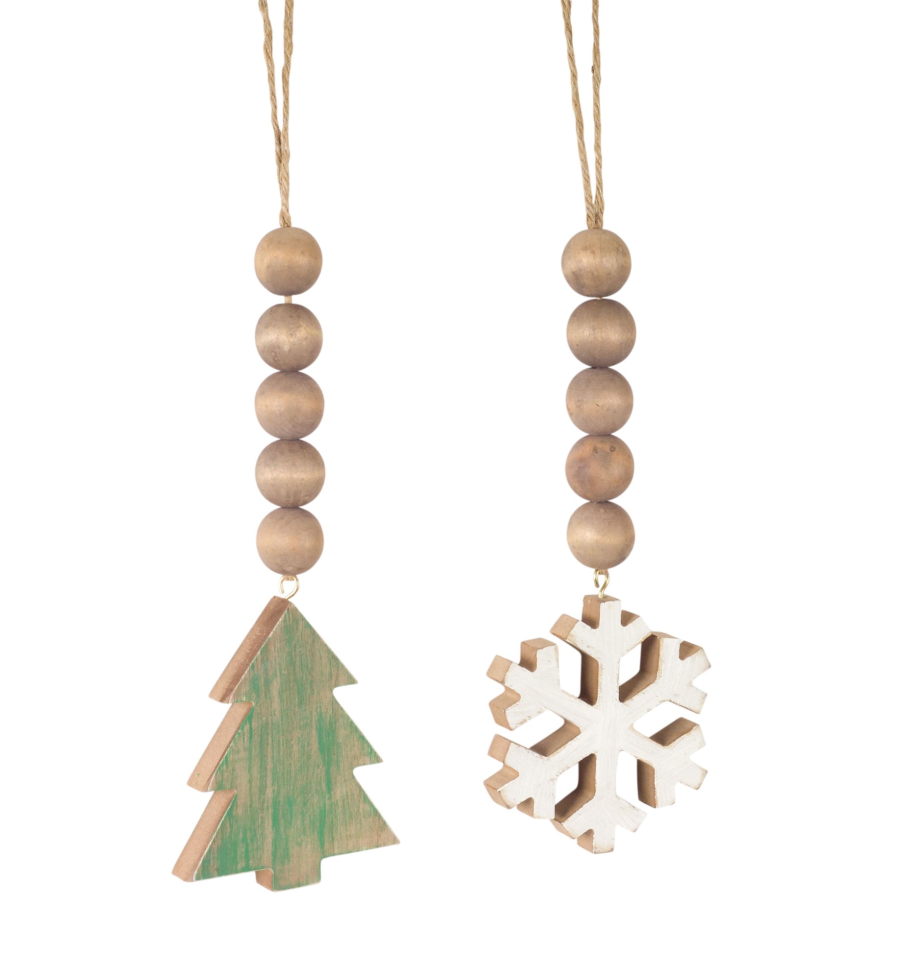 Wooden Holiday Drop Beads