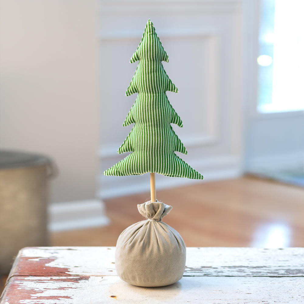 Green Striped Stuffed Tree