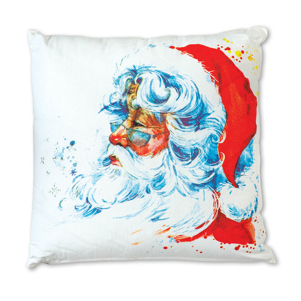 Watercolor Santa Pillow