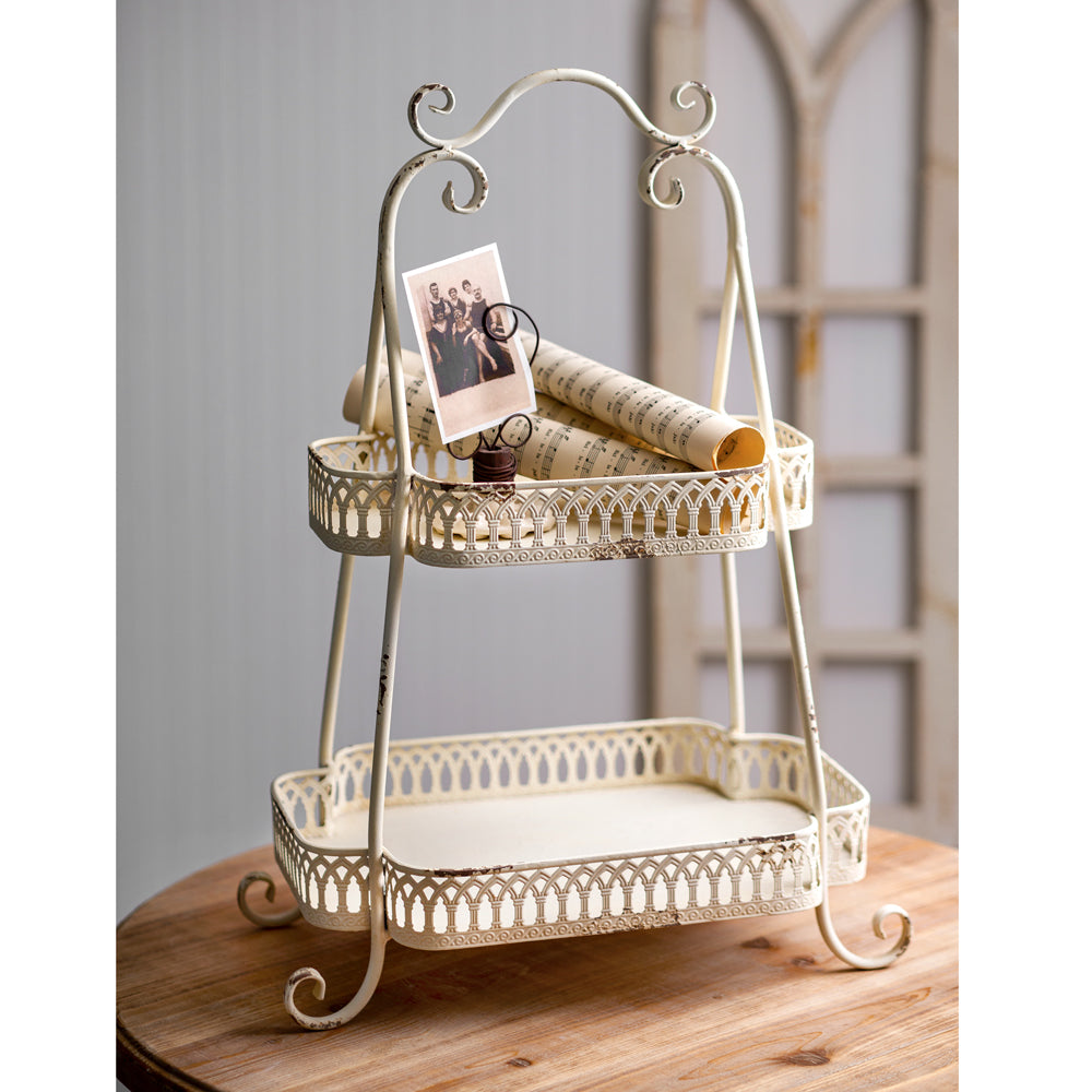 Two Tiered Chantilly Tray