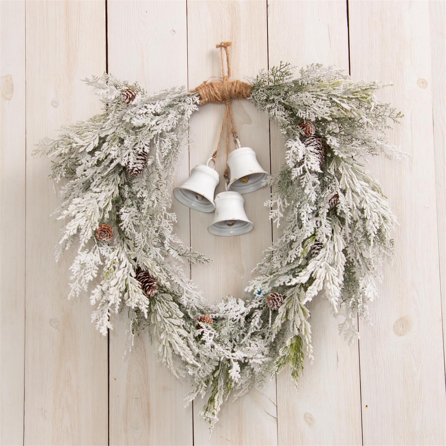 Snowy With White Bells Wreath