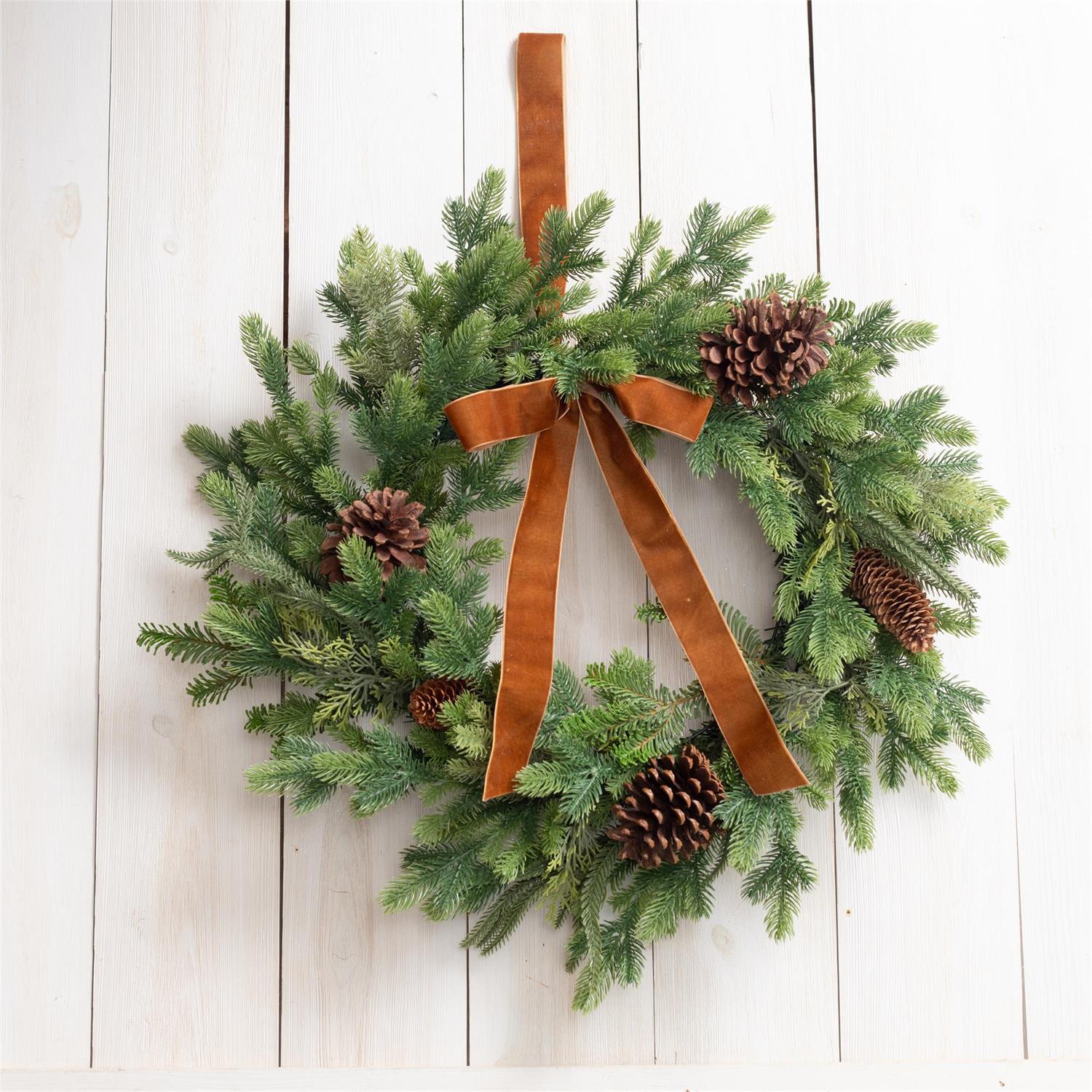 Nature's Walk w/ Velvet Bow Wreath