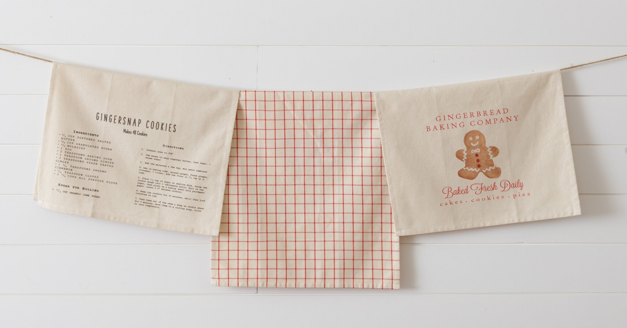 Gingerbread Baking Co Tea Towels (S/3)