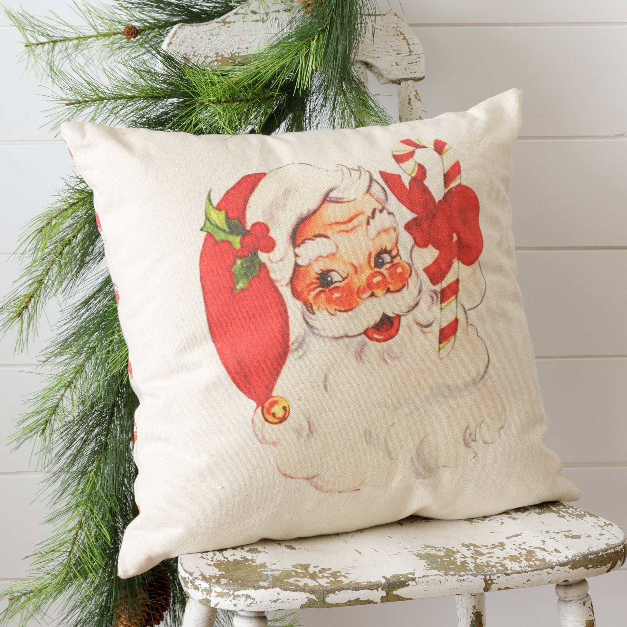 Vintage Santa Reversible Pillow