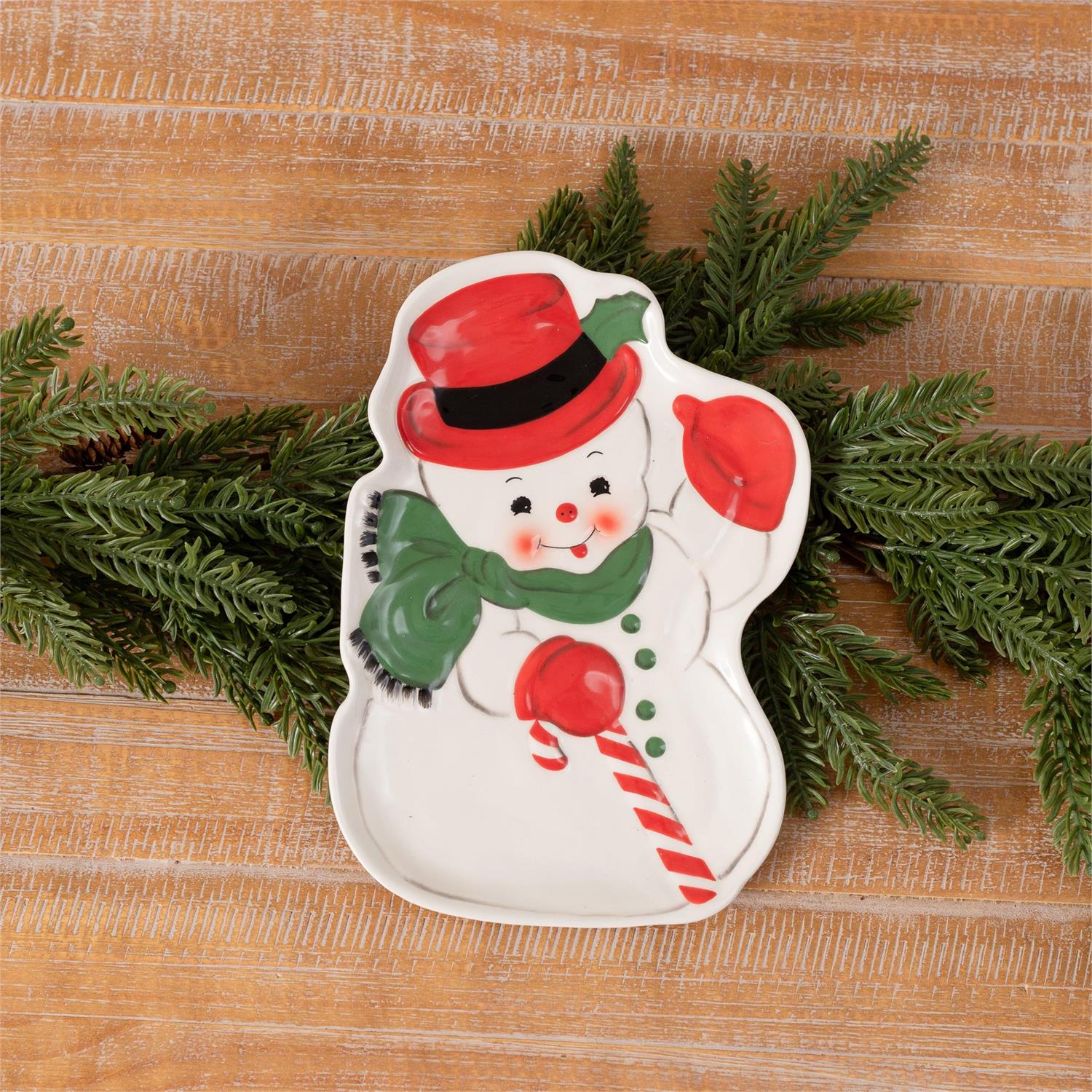 Vintage Inspired Snowman Plate