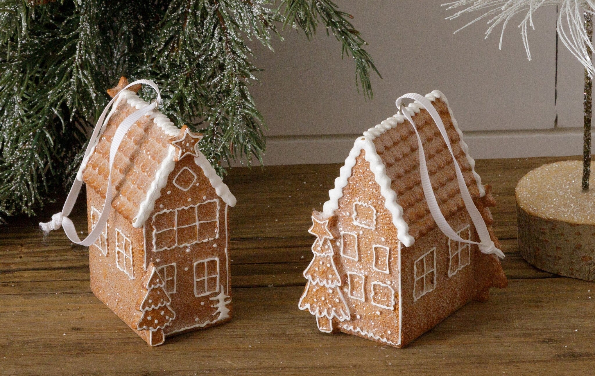 Gingerbread House Ornaments (S/2)