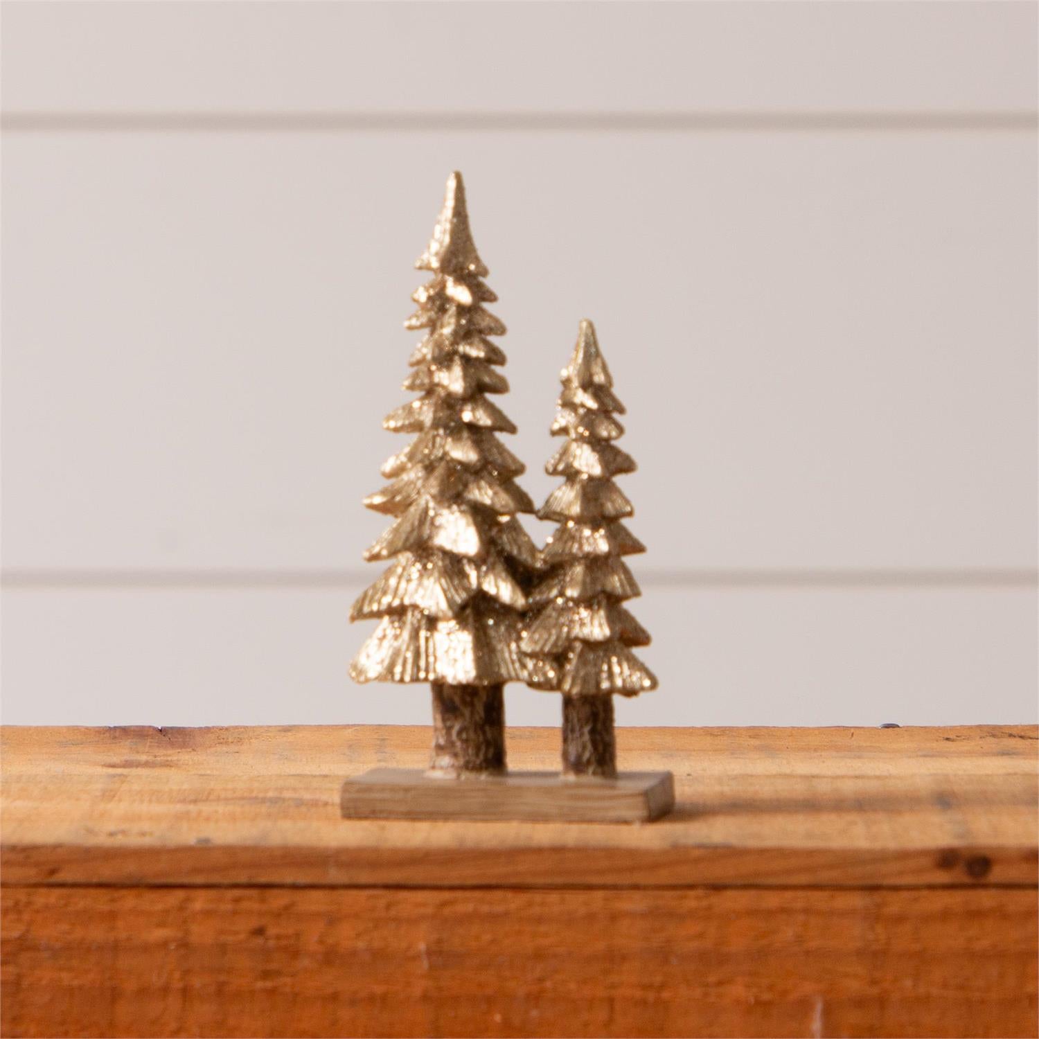 Mini Gold Resin Trees