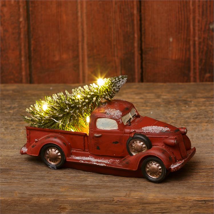 Vintage Inspired LED Truck w/ Tree