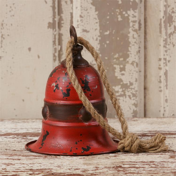 Oversized Rustic Red Metal Bell