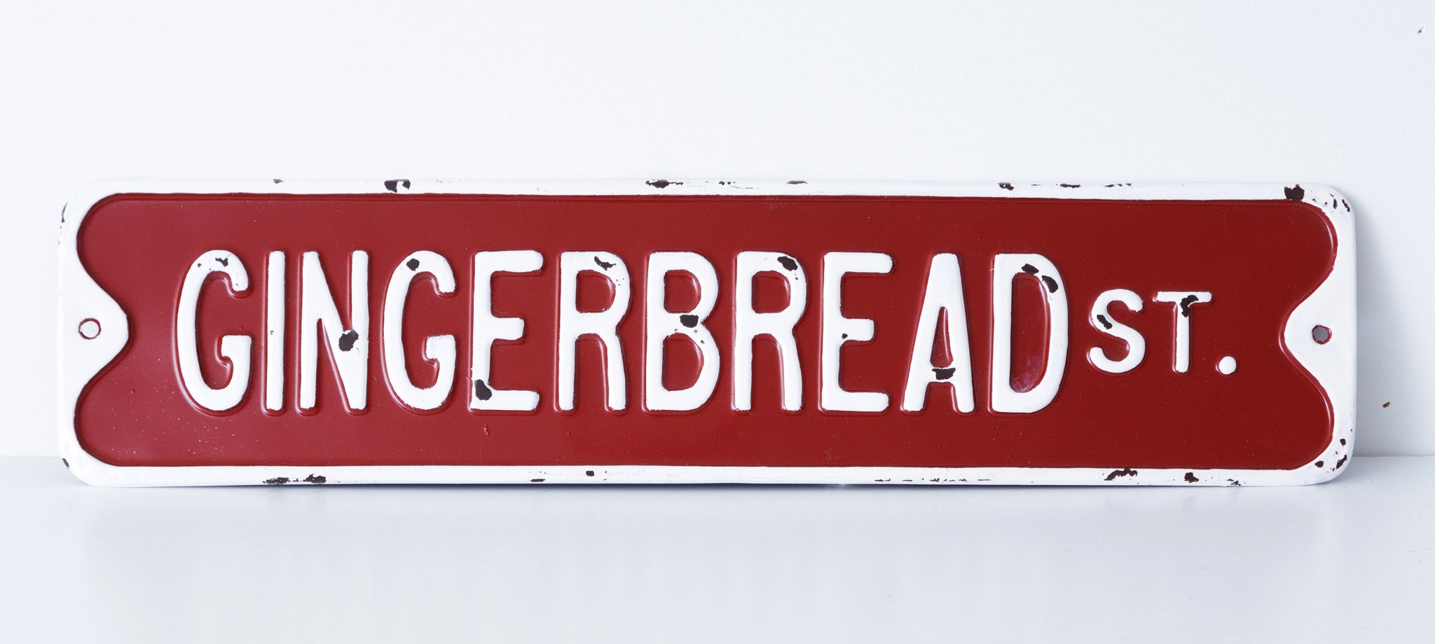 Metal Gingerbread Street Sign