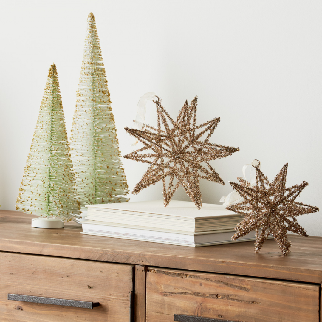 Wired Tinsel 3D Stars (S/2)