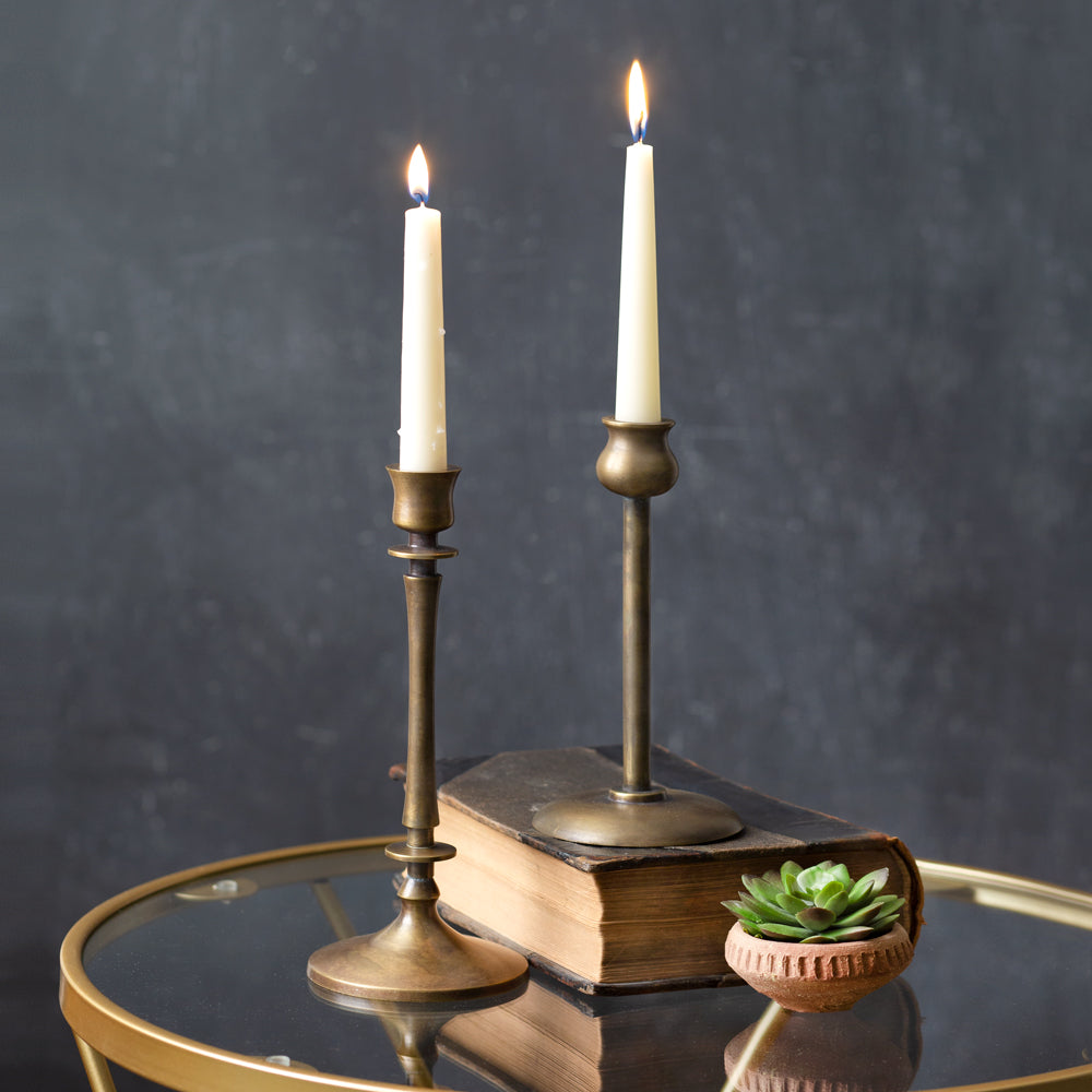Brass Taper Candle Holders (S/2)