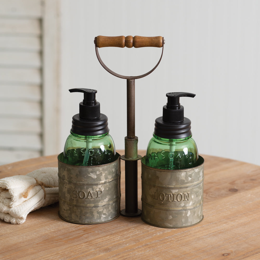 Antique Jar Soap / Lotion Dispenser