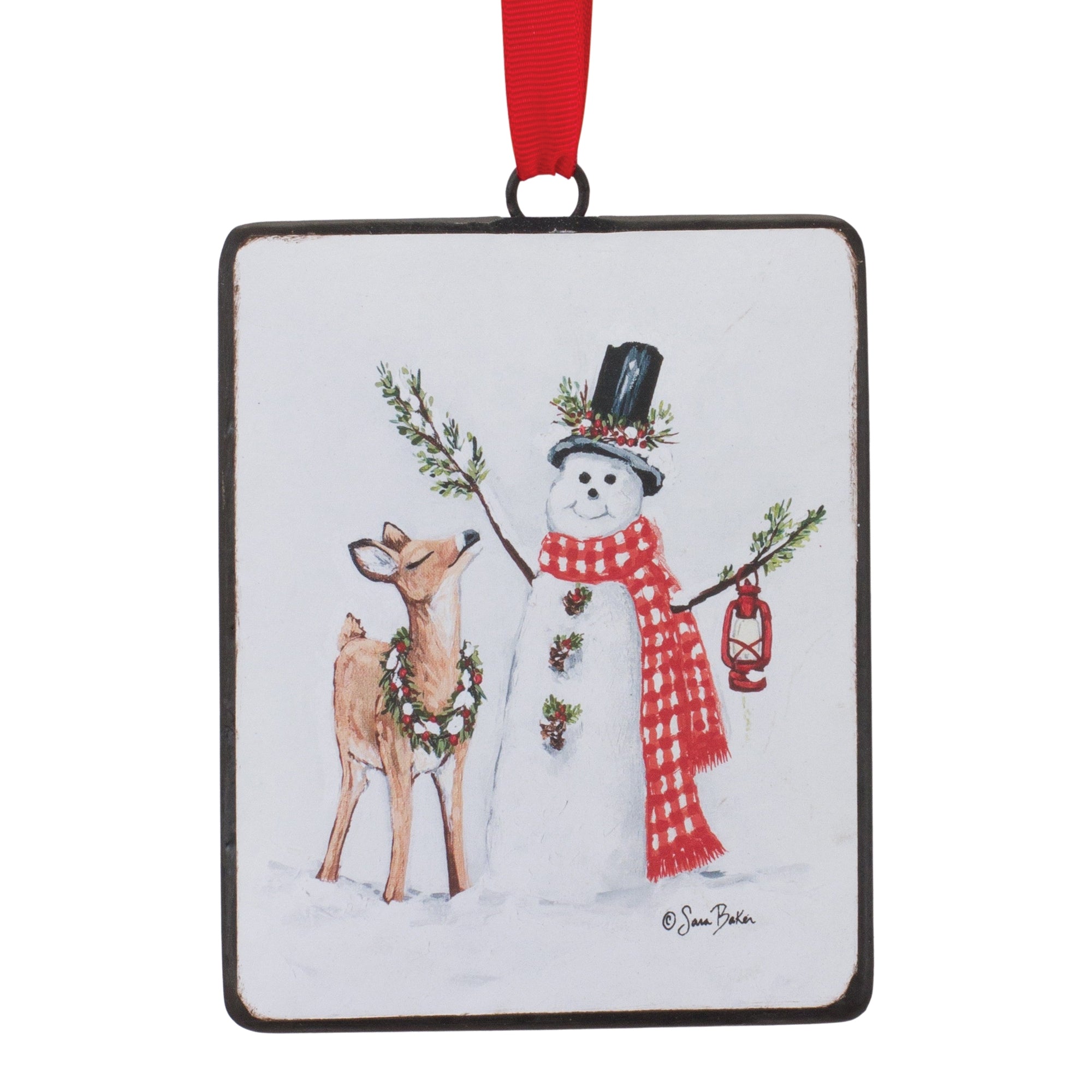 Snowman and Deer Ornament (Set of 12)