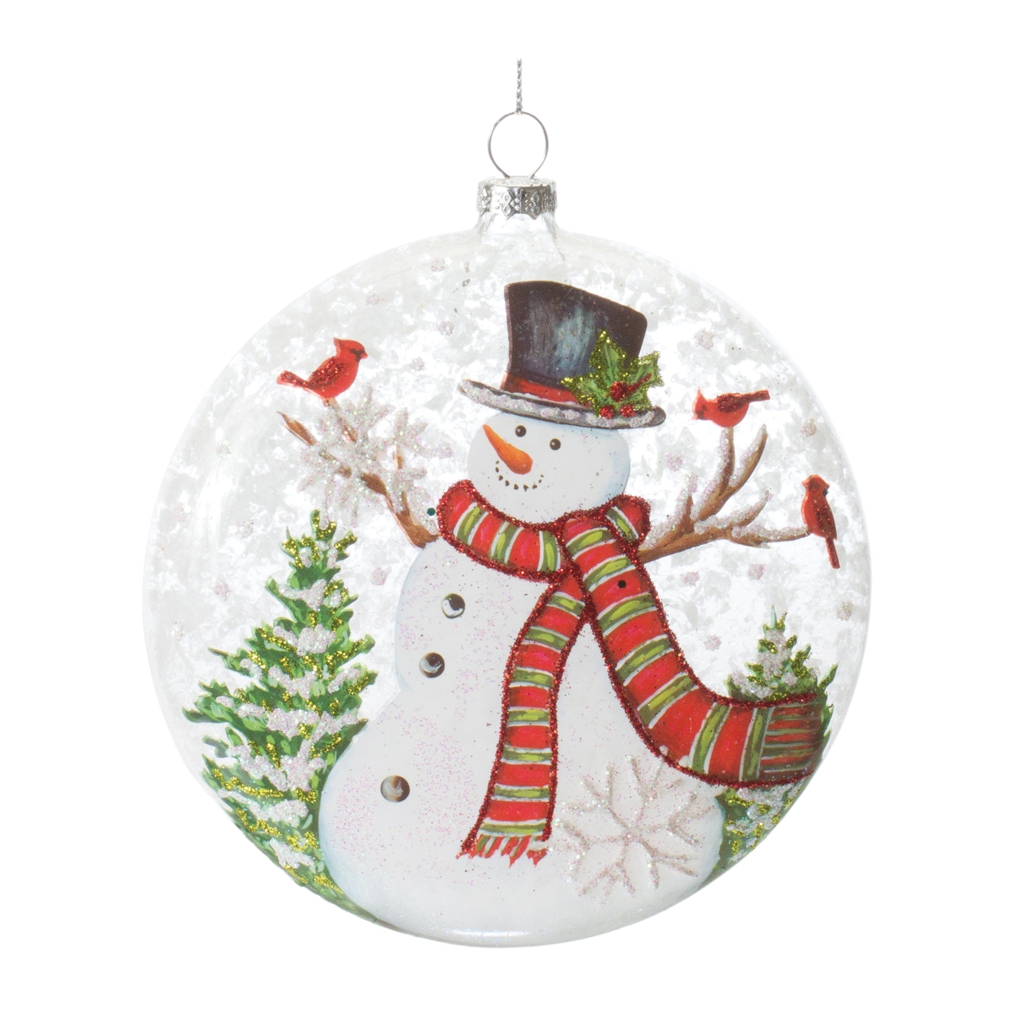 Glass Snowman Ball Ornament (Set of 6)