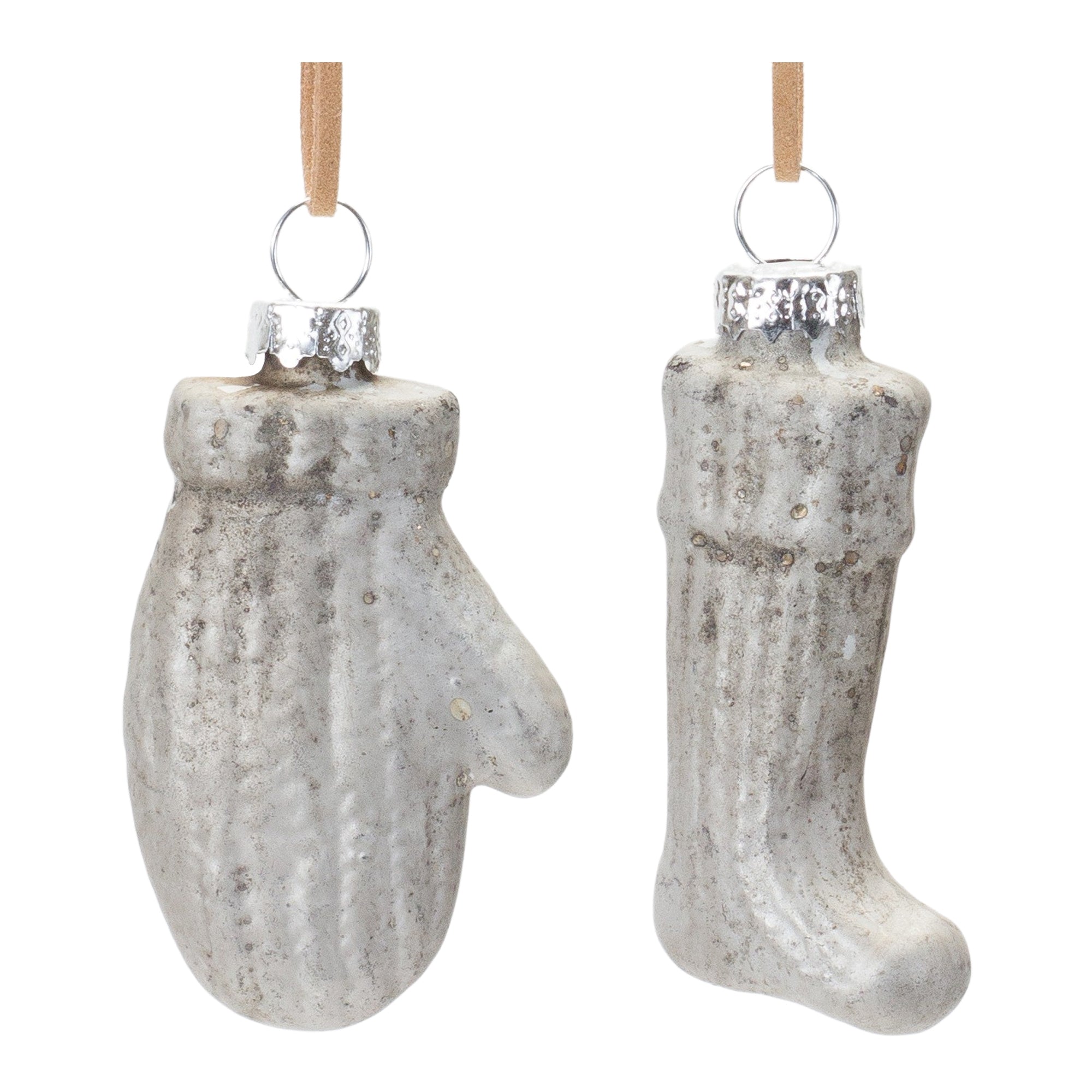 Glass Mitten and Stocking Ornament (Set of 12)