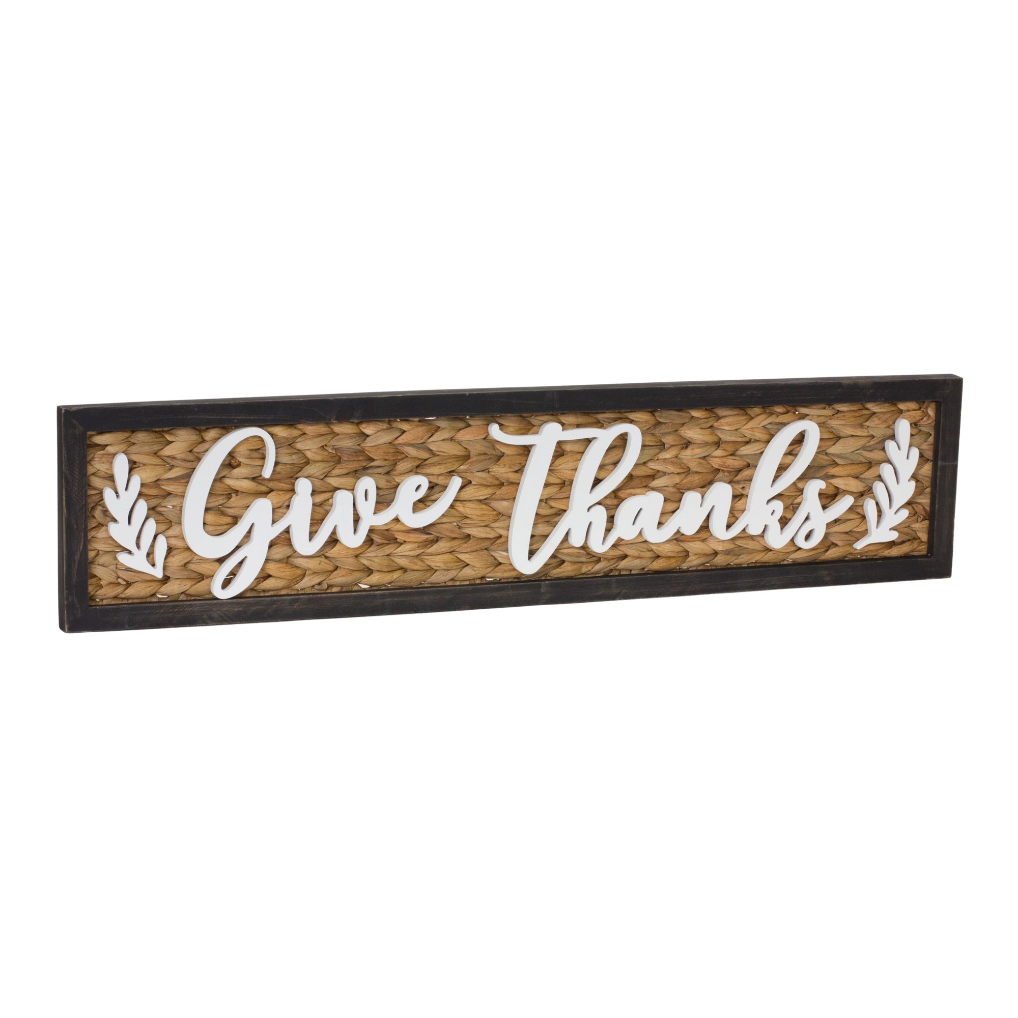 Woven Give Thanks Sign 32"L