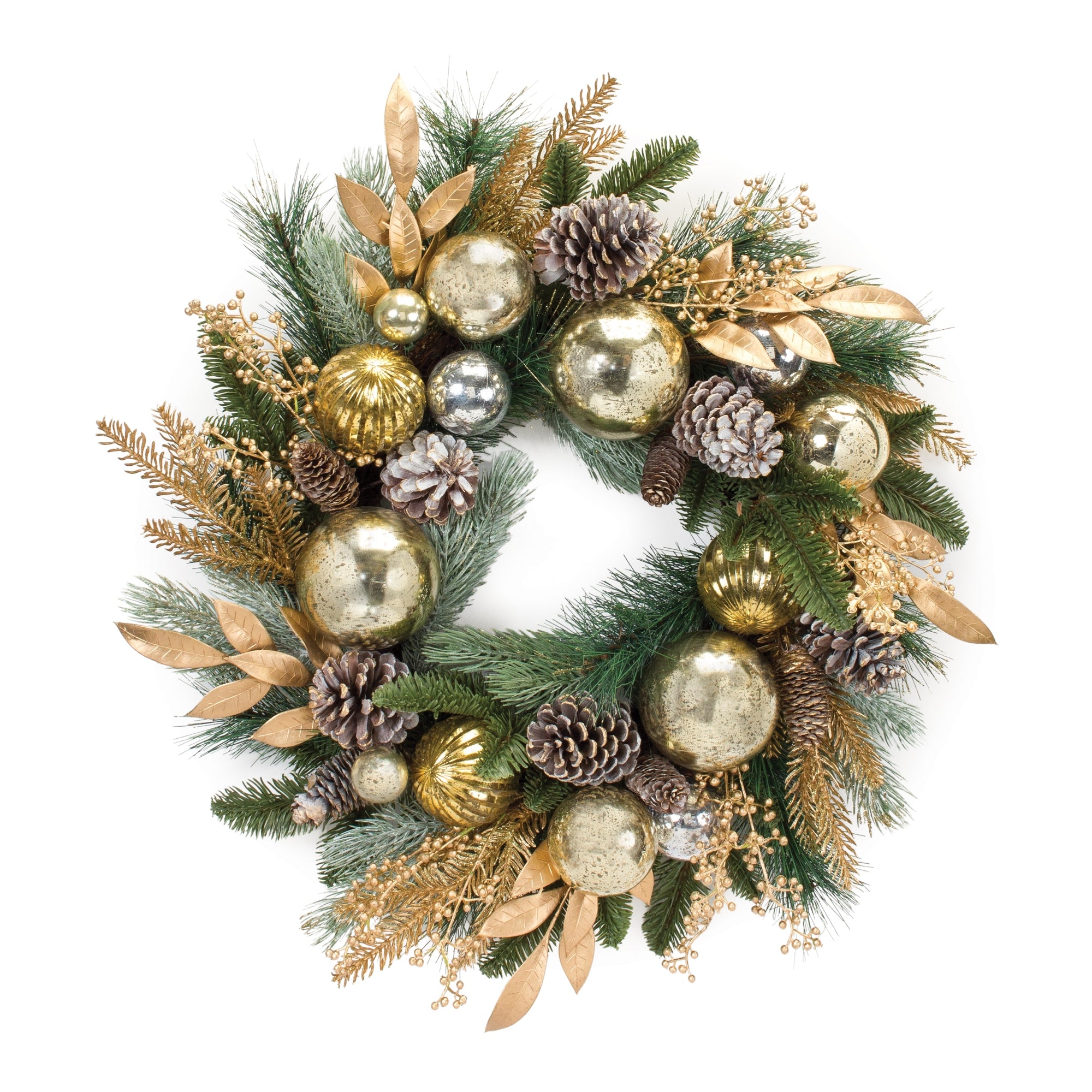 Decorated Mixed Pine Wreath 27"D