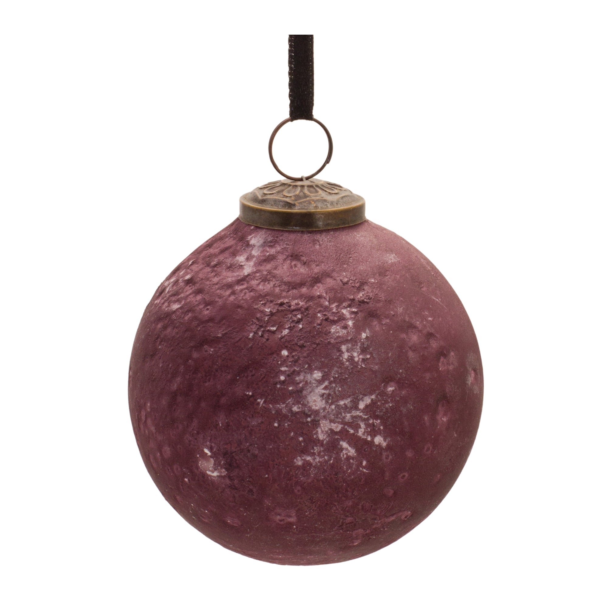 Distressed Glass Ball Ornament (Set of 6)