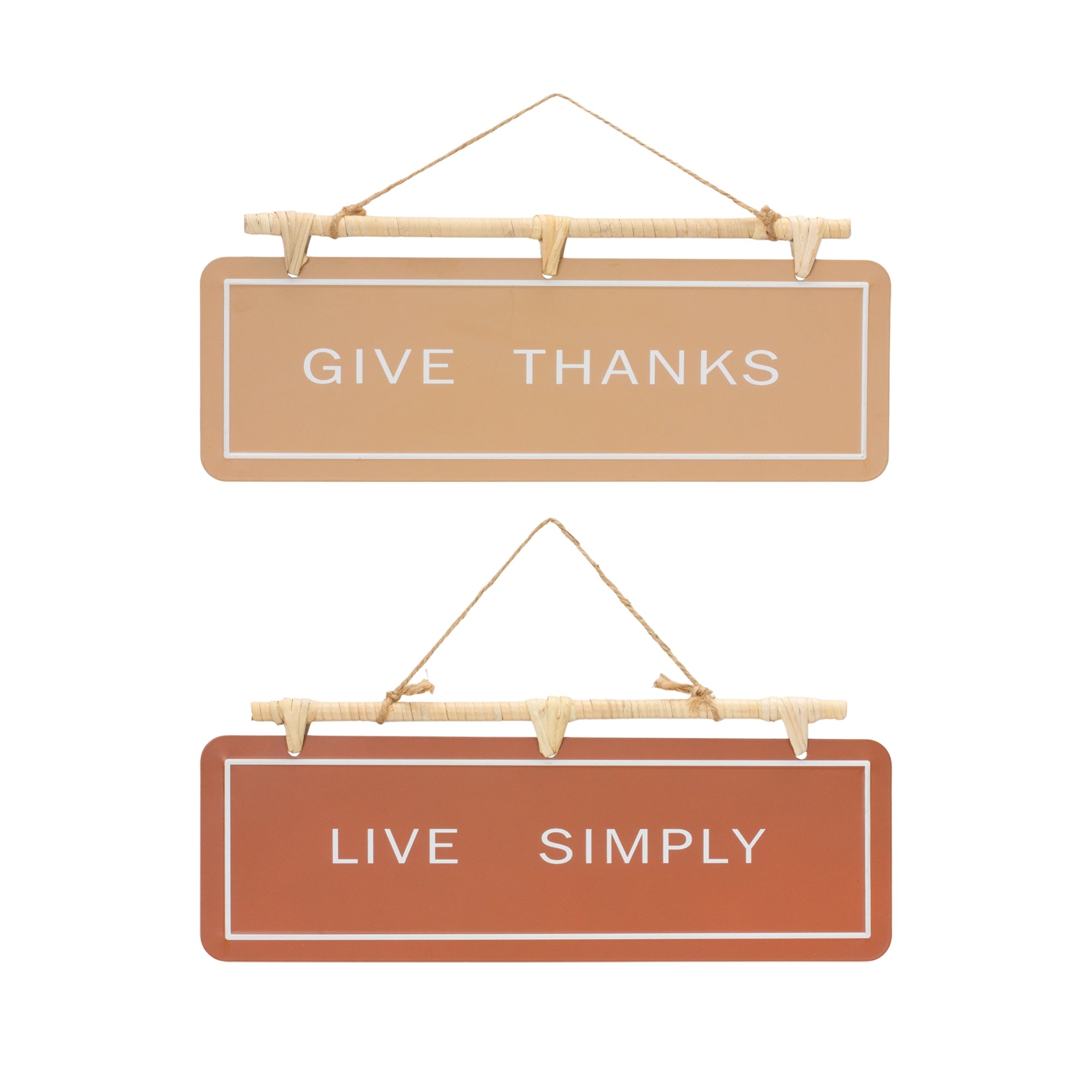 Hanging Fall Sentiment Sign (Set of 2)